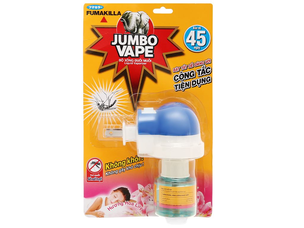 Bộ Xông Đuổi Muỗi Jumbo Vape L5 Hương Hoa Lily