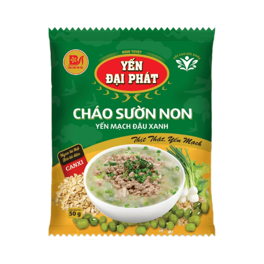 Cháo Sườn Non Yến Mạch Đậu Xanh Đại Phát 50g