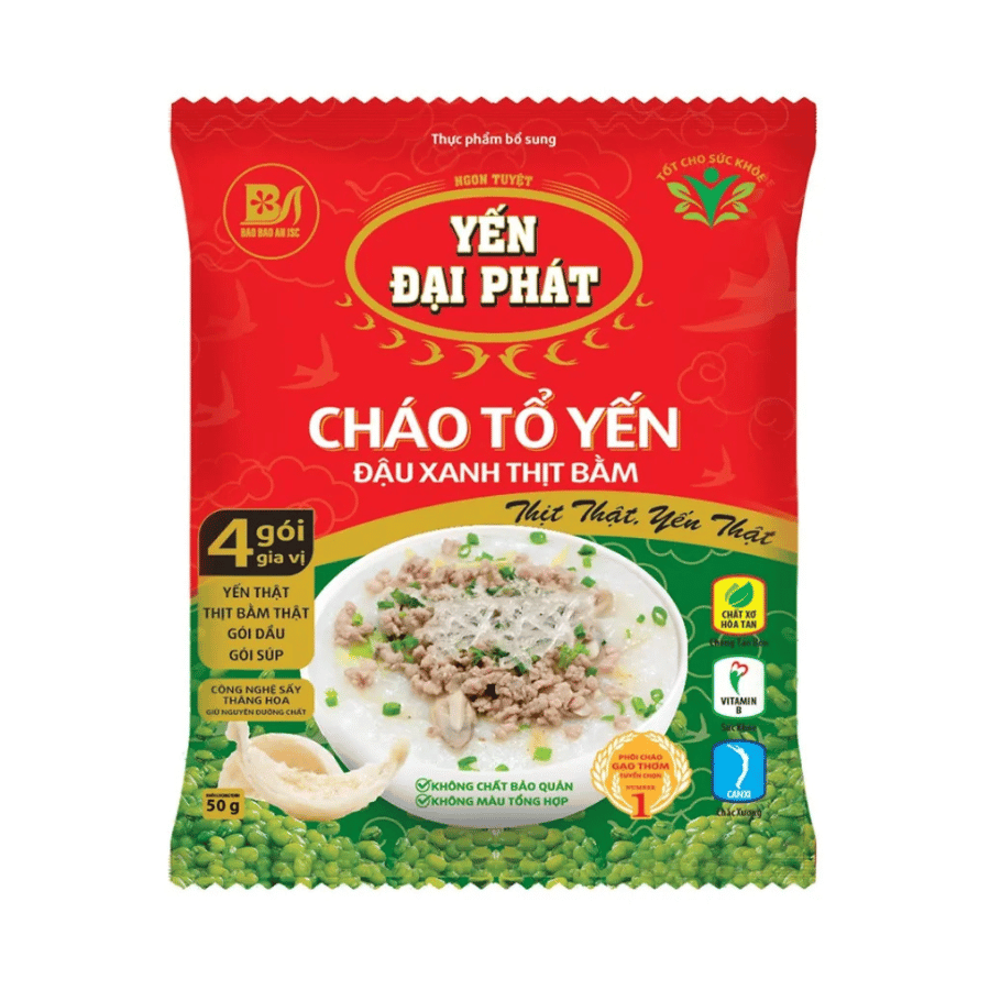 Cháo Yến Đại Phát Đậu Xanh Thịt Bằm 50g