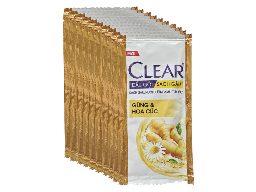 Clear dầu gội sạch gầu gừng và hoa cúc 6g