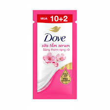 DOVE Sữa tắm serum hương hoa muối hồng dây 12 gói