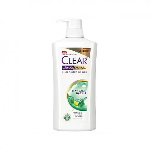 Dầu Gội Clear Bạc Hà Mát Lạnh Sạch Gàu Chai 630g
