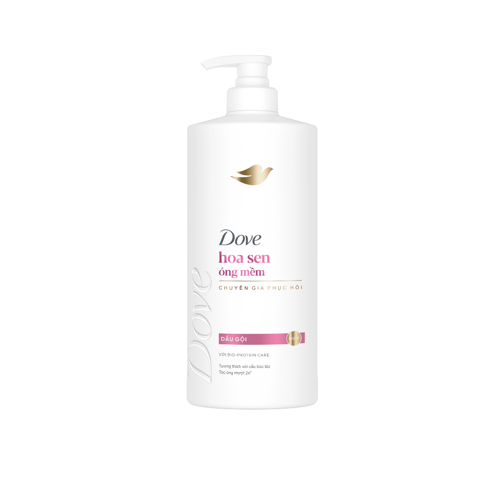 Dầu Gội Dove Serum Hoa Sen Óng Mềm Chai 640G