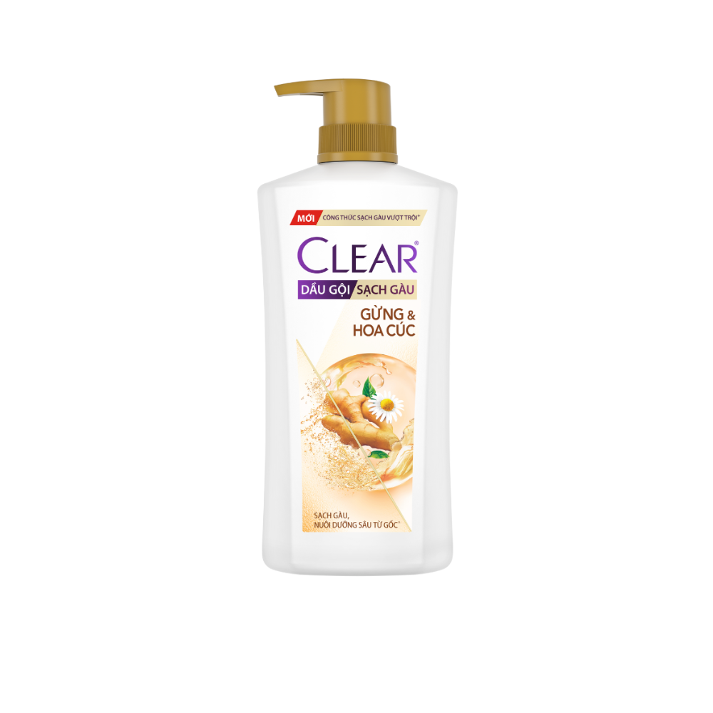 Dầu gội sạch gàu Clear gừng hoa cúc 630ml