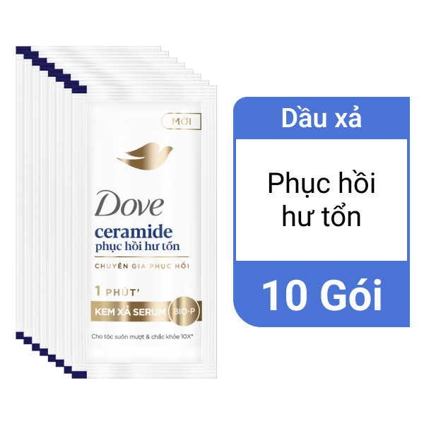 Kem Xả Dove biotin serum ngăn rụng tóc 6g Dây 10 Gói