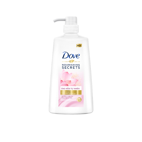 Kem xả serum Dove hoa sen óng mềm 610g