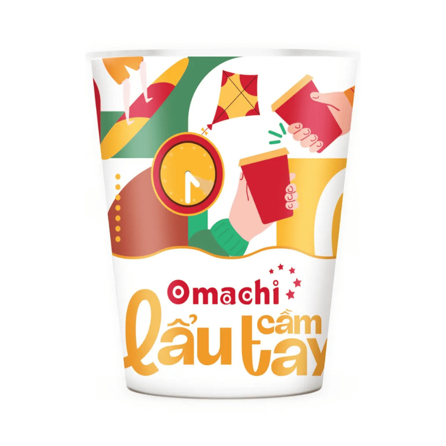 Mì Trộn Lẩu Cầm Tay Omachi Tôm Hùm Phô Mai Ly 81g
