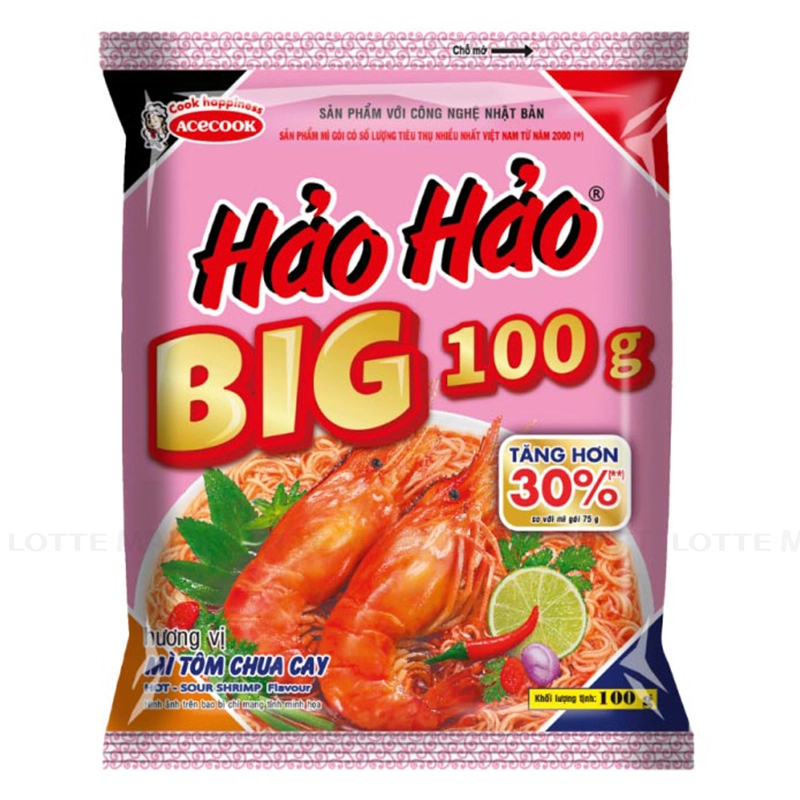 Mì Hảo Hảo tôm chua cay Big100 100g