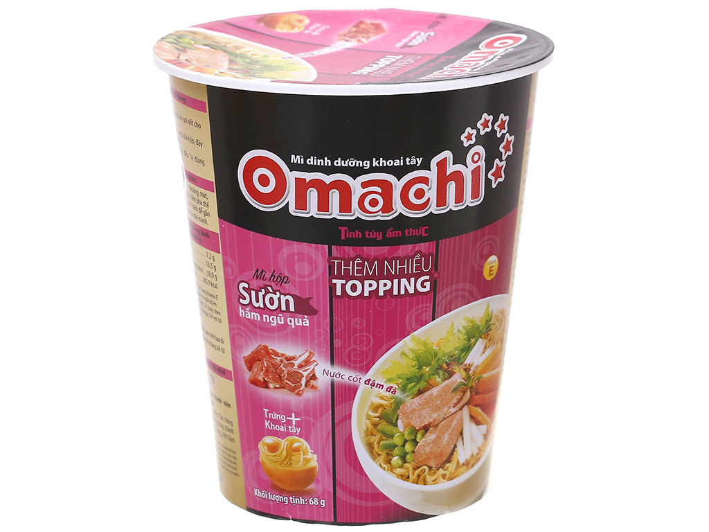 Mì Ly Omachi Sườn Hầm Ngũ Quả 72G