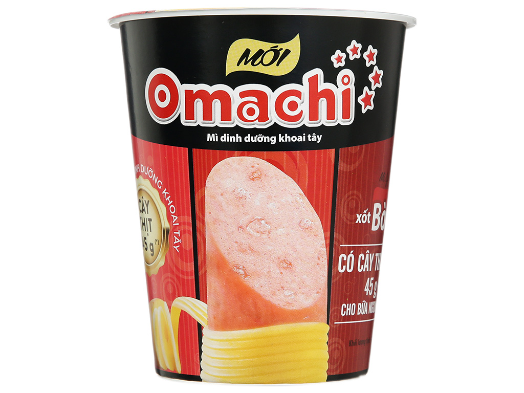 Mì Ly Xốt Bò Hầm Có Thịt Thật Omachi 113g