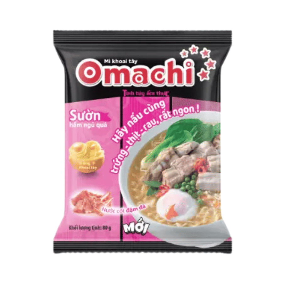 Mì Omachi Sườn Hầm Ngũ Quả Gói 80g