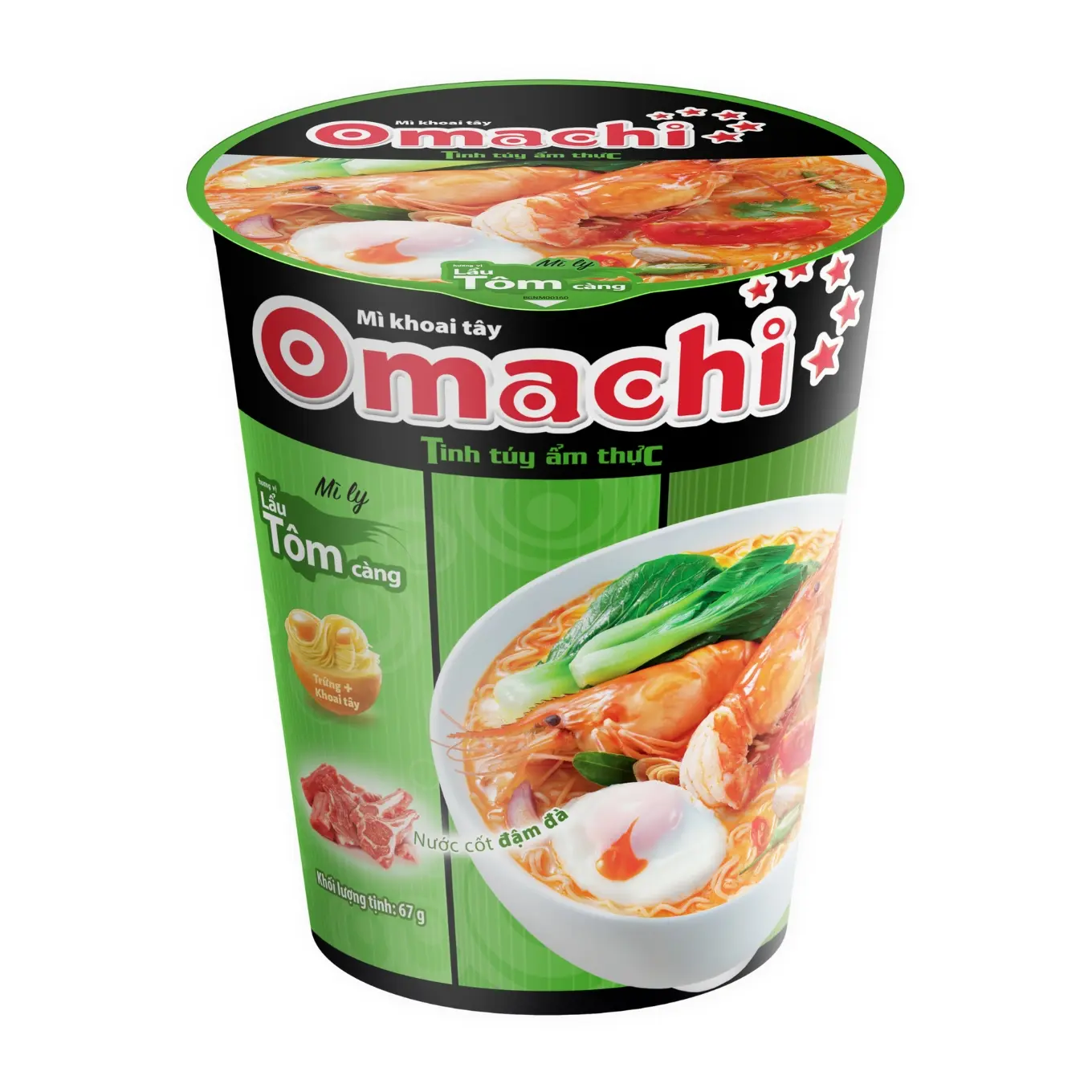 Mì Ly Lẩu Tôm Càng Omachi 67g