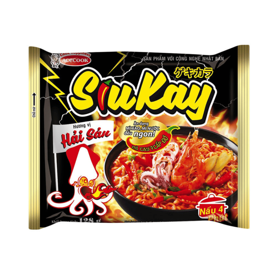 Mì Siukay Hương Vị Hải Sản Gói 127g