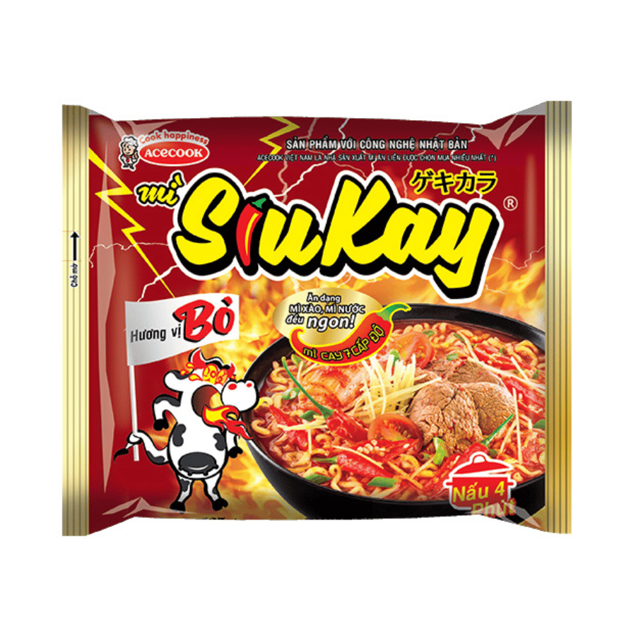 Mì Siukay Hương Vị Bò Gói 127g