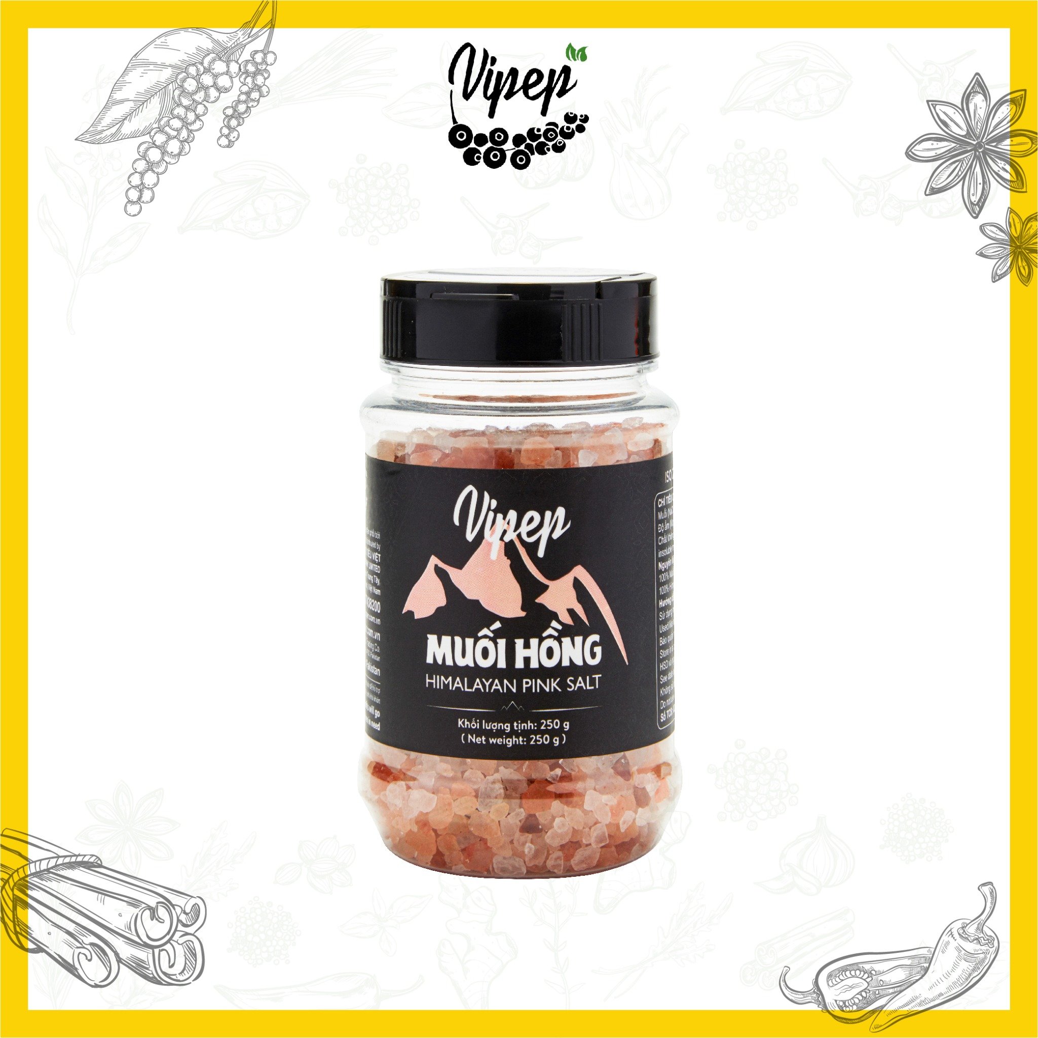 Muối Hồng Himalayan Vipep Hạt 250G