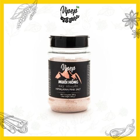 Muối Hồng Himalayan Xay Nhuyễn Vipep Hũ 200G