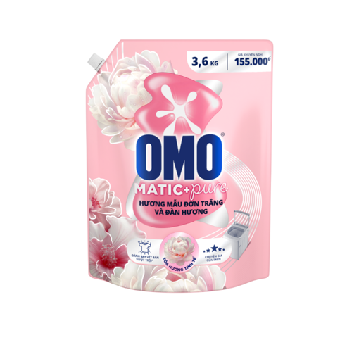 Nước Giặt Omo Cửa Trên Hương Mẫu Đơn & Đàn Hương 3.6KG