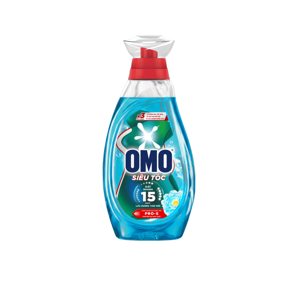 Nước Giặt Omo Siêu Tốc Lưu Hương Tươi Mới Chai 1.2KG