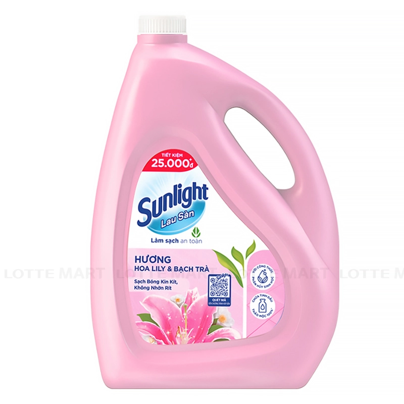 Nước Lau Sàn Sunlight Hương Hoa Lily & Bạch trà can 3.6KG