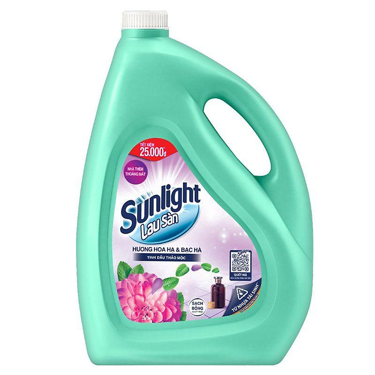 Nước Lau Sàn Sunlight Hương Hoa Và bạc Hà can 3.6kg