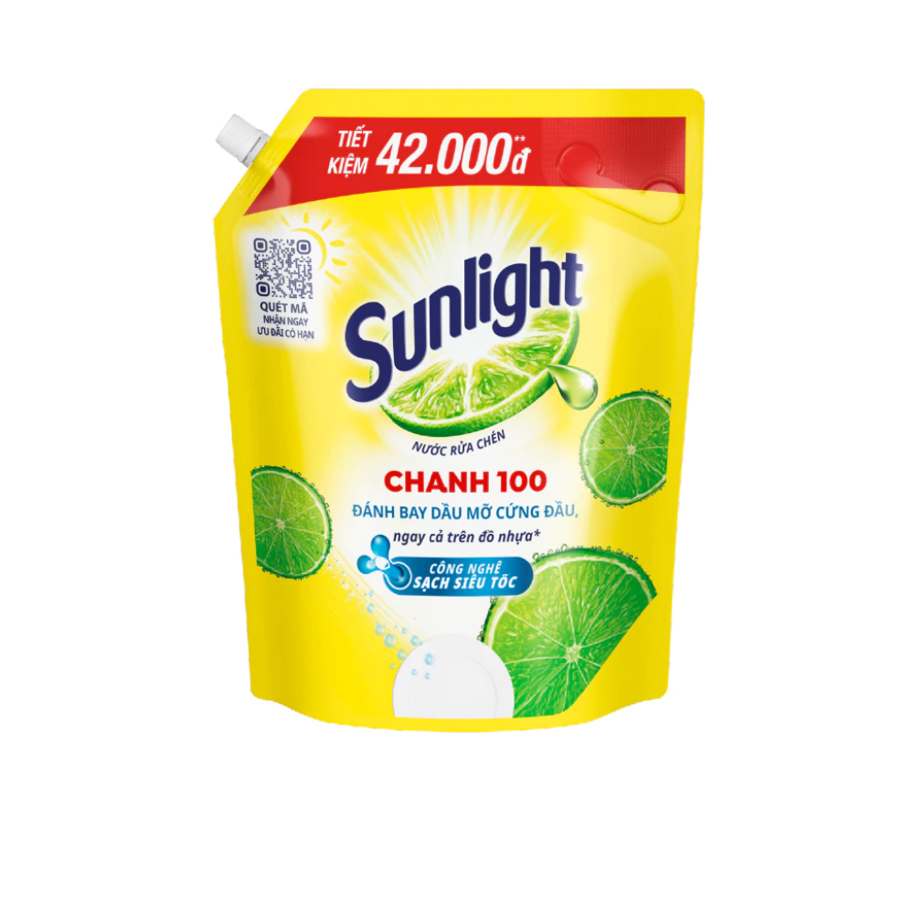 Nước Rửa Chén Sunlight Chanh 100 ( Túi 3.1kg ) - túi
