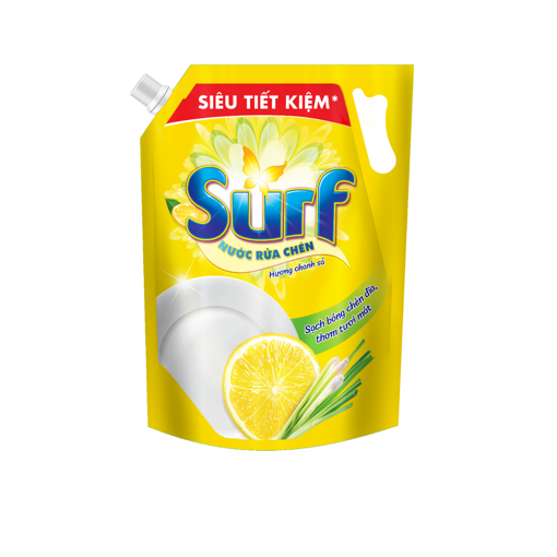 Nước Rửa Chén Surf hương Chanh Sả 3.2KG