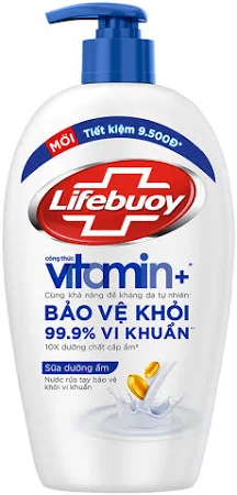 Nước Rửa Tay Lifebuoy dưỡng ẩm 450g (xanh)