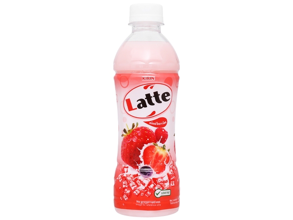Nước Uống Trái Cây Sữa Latte Vị Dâu Chai 440ml