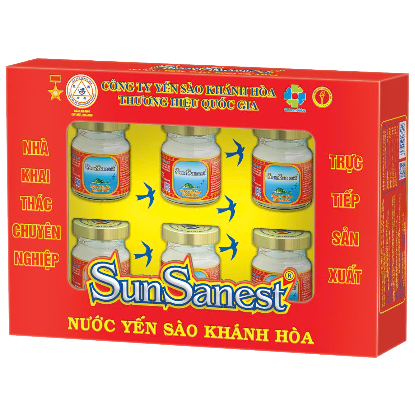 Nước Yến Sào Khánh Hòa SunSanest 70ml x 6 Lọ