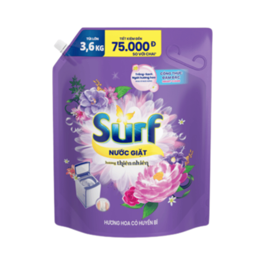 Nước Giặt Surf Hương Hoa Cỏ Huyền Bí 3.6kg