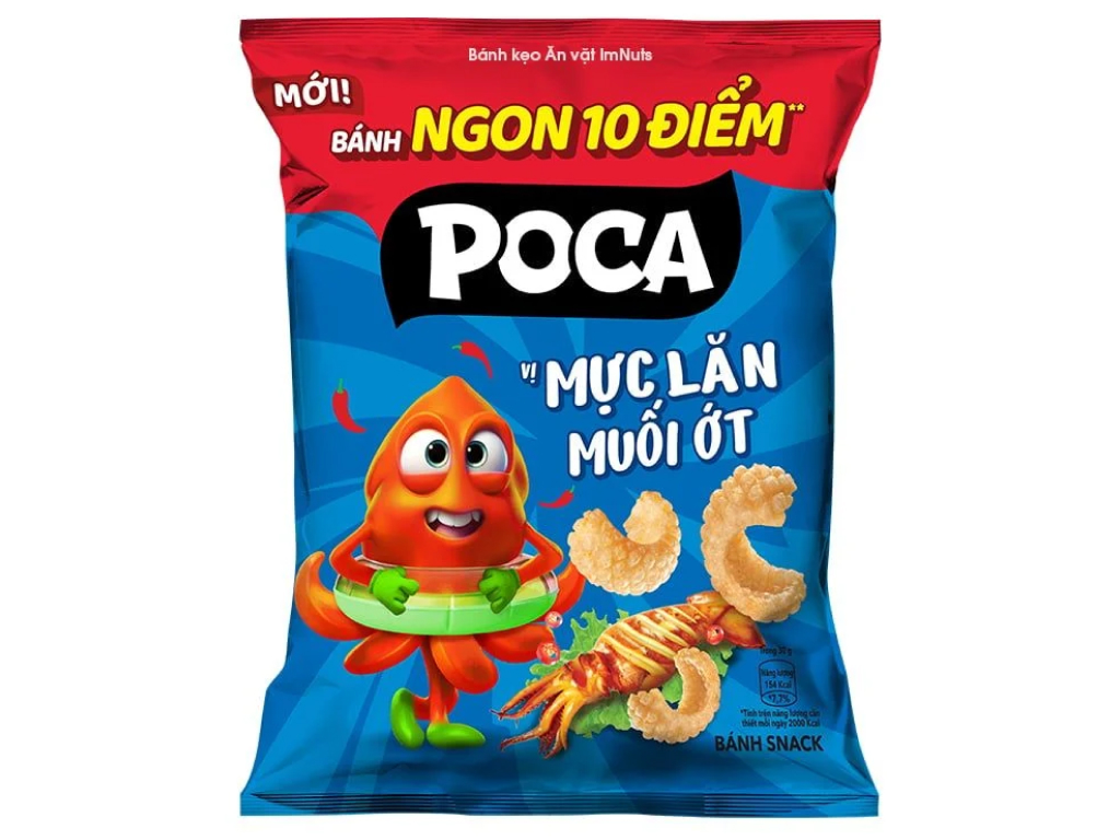 Poca vị Mực lăn muối ớt 30g