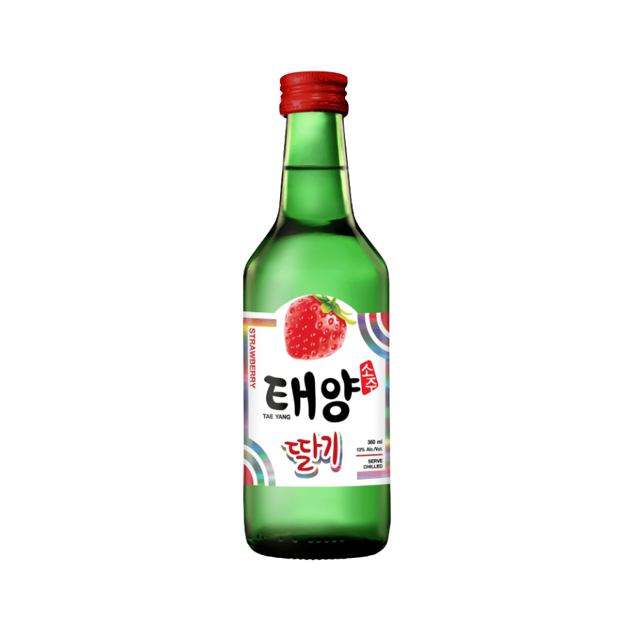 Rượu Soju Tae Yang Hương Dâu 13% Chai 360ml