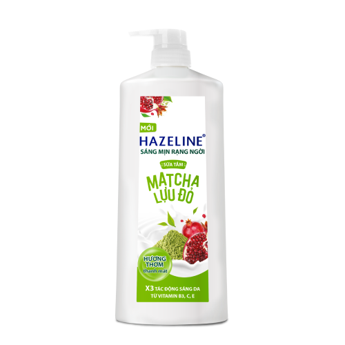 Sữa Tắm Hazeline Sáng Mịn Rạng Ngời Matcha Lựu Đỏ 1kg