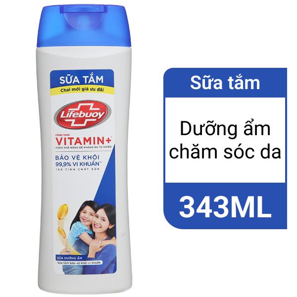Sữa tắm Lifebuoy công thức Vitamin dưỡng ẩm bảo vệ khỏi 99.9% vi khuẩn 350g