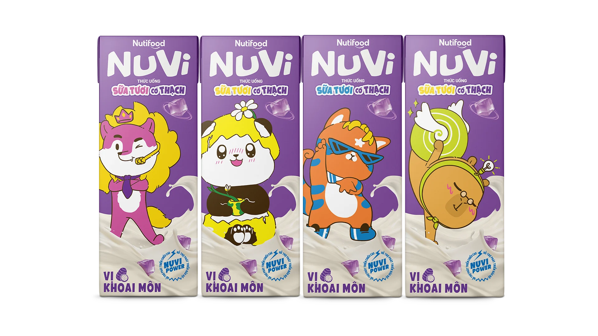 Sữa tươi Nuvi có thạch thạch vị khoai môn 170ml
