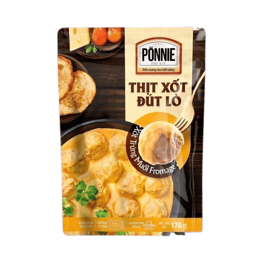 Thịt Xốt Đút Lò Ponnie Vị Trứng Muối Fromage 170g
