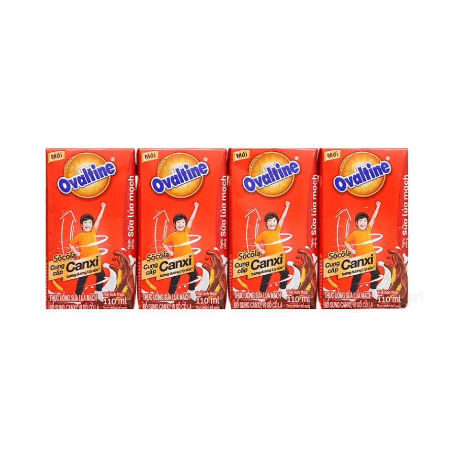 Sữa Lúa Mạch Ovaltine X2 Canxi Hộp 110ml