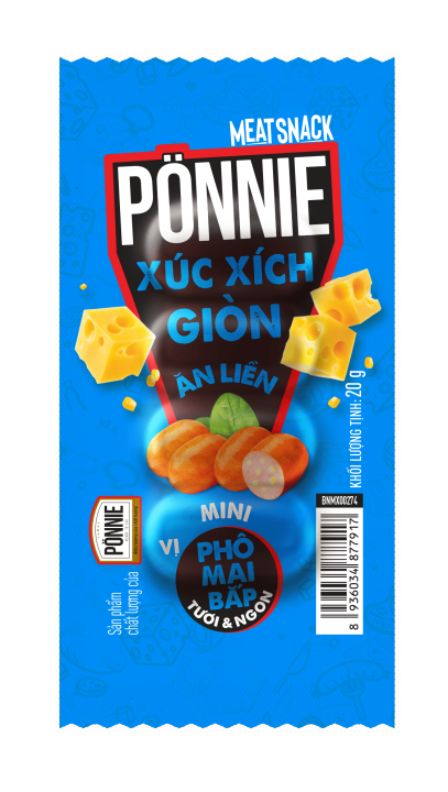 Xúc xích ponnie mini vị bắp phô mai 20g