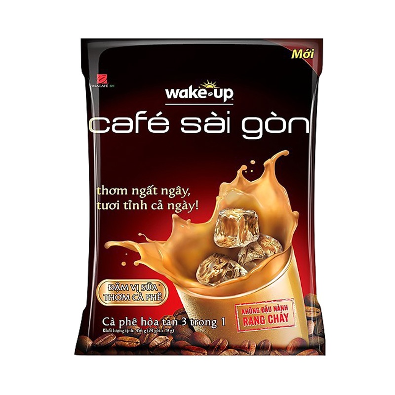 WAKEUP Cà phê sữa Cafe Sài Gòn 456g (24X19g)