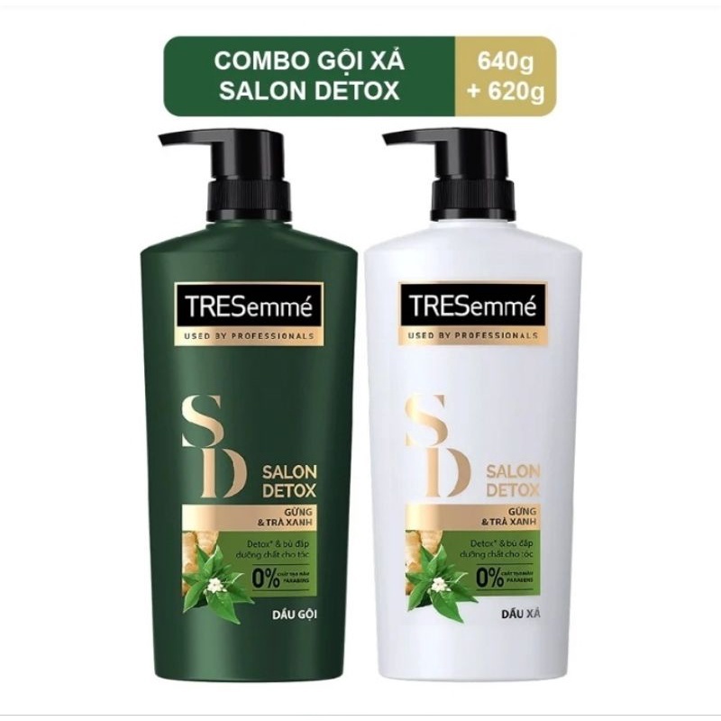  TRESEME SALON DETOX DG 640g & Kem xả 620g 