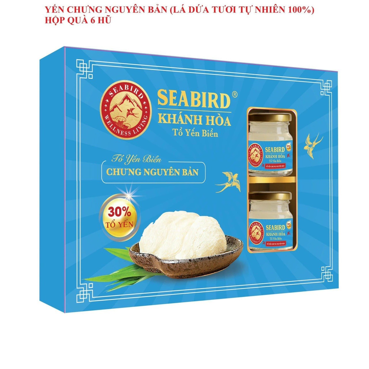 SEABIRD Tổ yến biển 30% Chưng Nguyên bản HQCC 6Hủ