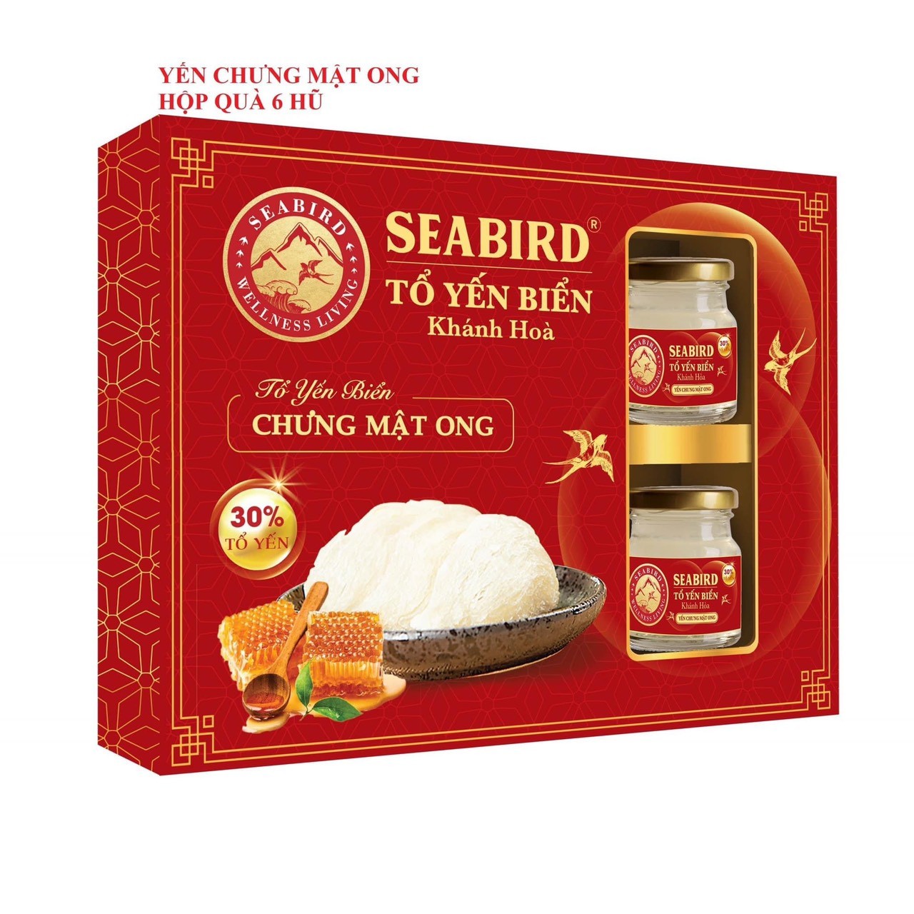 SEABIRD Tổ yến biển 30% Chưng Mật ong HQCC 6Hủ