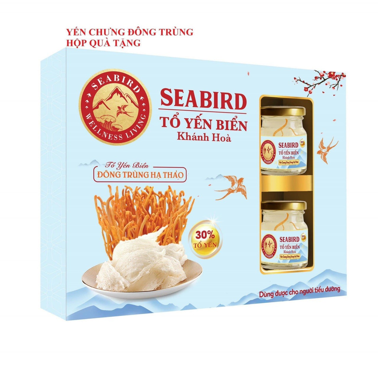 SEABIRD Tổ yến biển 30% Đông trùng hạ thảo HQCC 6Hủ