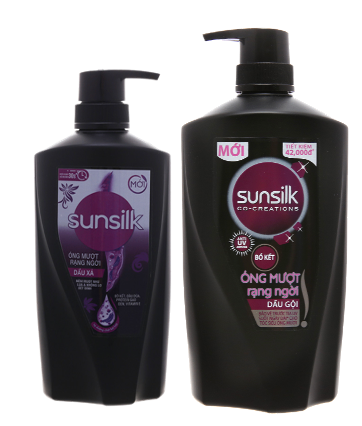  SUNSILK Óng mượt rạng ngời Dầu gội 874ml & Dầu xả 653ml 