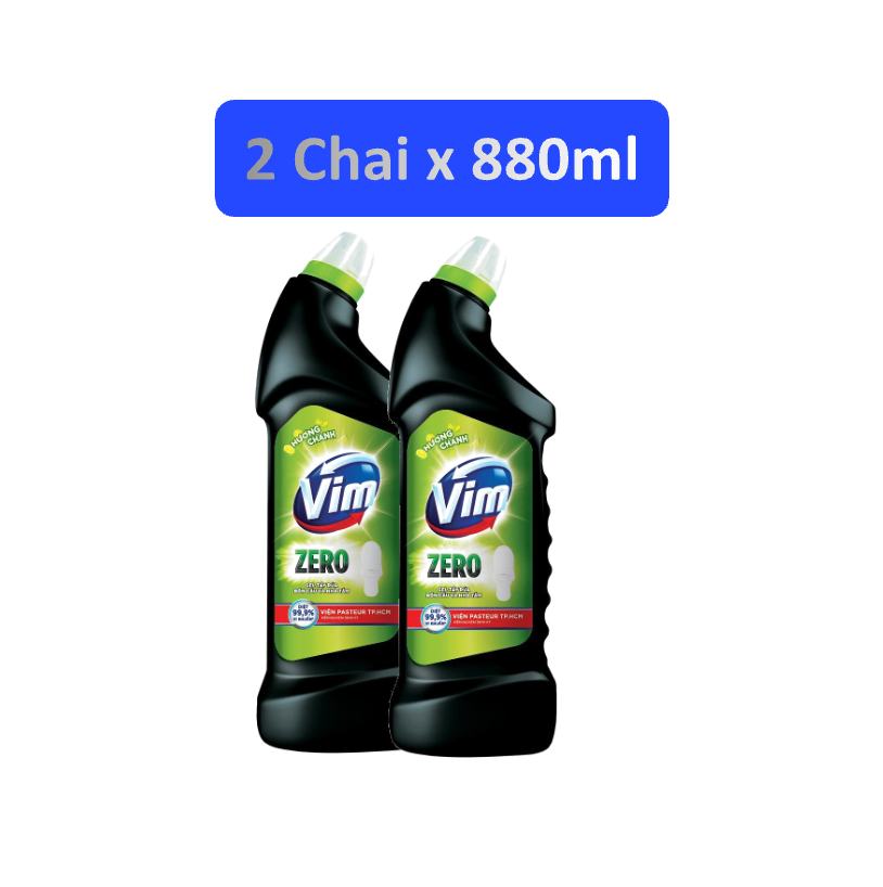 2Chai VIM Tẩy bồn cầu và nhà tắm Zero 750ml
