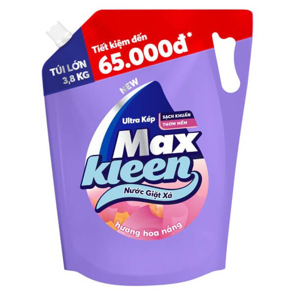 MAXKLEEN Nước giặt xả Hương hoa nắng 3.69lít