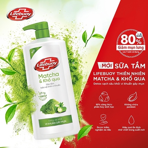 LIFEBUOY Sữa tắm Matcha 782ml