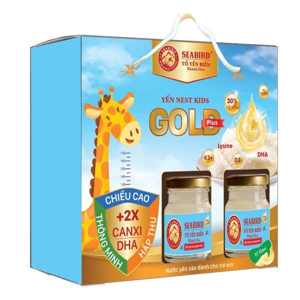 NEST KIDS Gold Plus 30% Yến Chưng Vị VANI, Lốc 6 Hũ