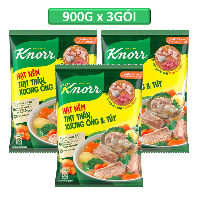 3gói KNORR hạt nêm 900g