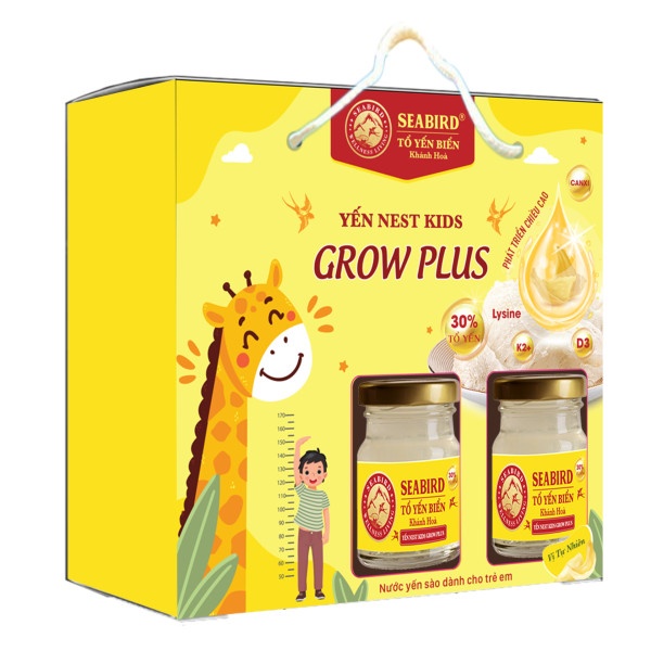 NEST KIDS Grow Plus 30% Yến Chưng Vị TỰ NHIÊN, Lốc 6 Hũ